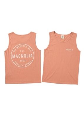 Magnolia Market Comfort Colors Coral Pink Tank Top Small